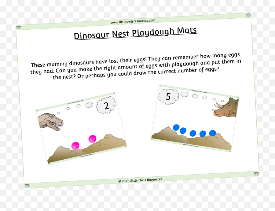 Free Dinosaur Border Sheets Printable Early Yearsey Eyfs - Dot Emoji,Play Dough Clipart