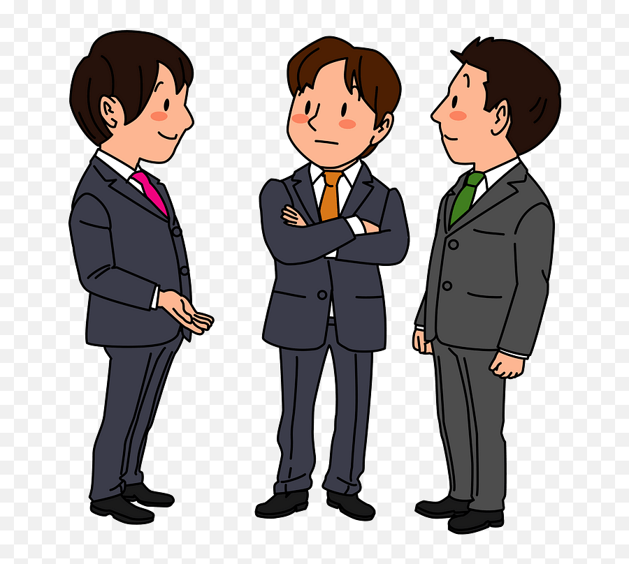 Business Men Are Talking Clipart - Clipart Image Of Men Emoji,Men Clipart