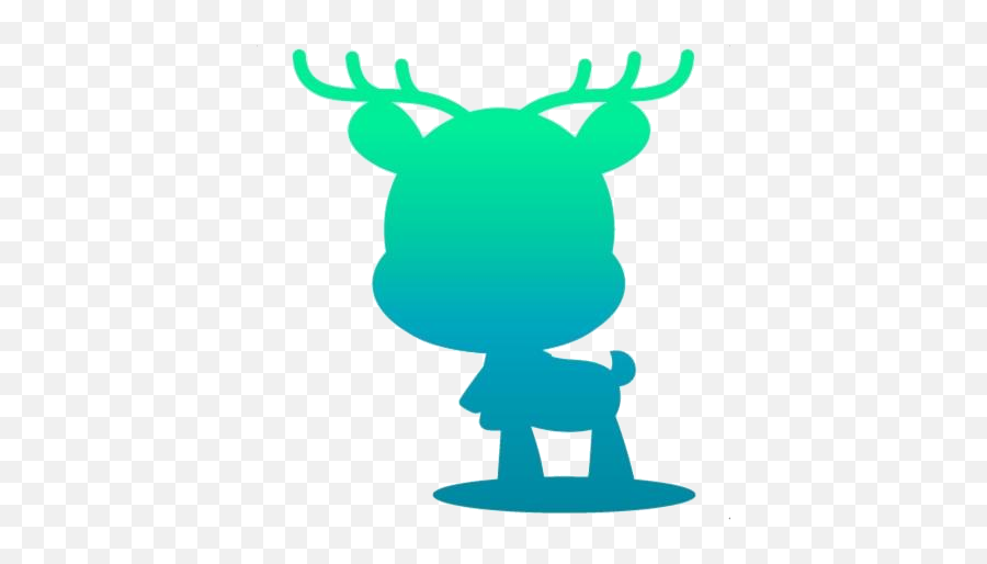Transparent Cute Girl Moose Clipart - Reindeer Emoji,Moose Clipart