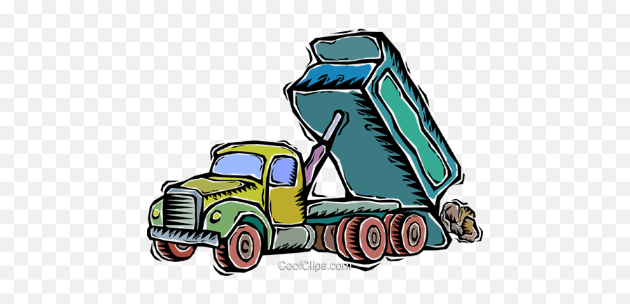 Dump Truck Unloading Boulders Royalty Free Vector Clip Art Emoji,Dump Truck Png