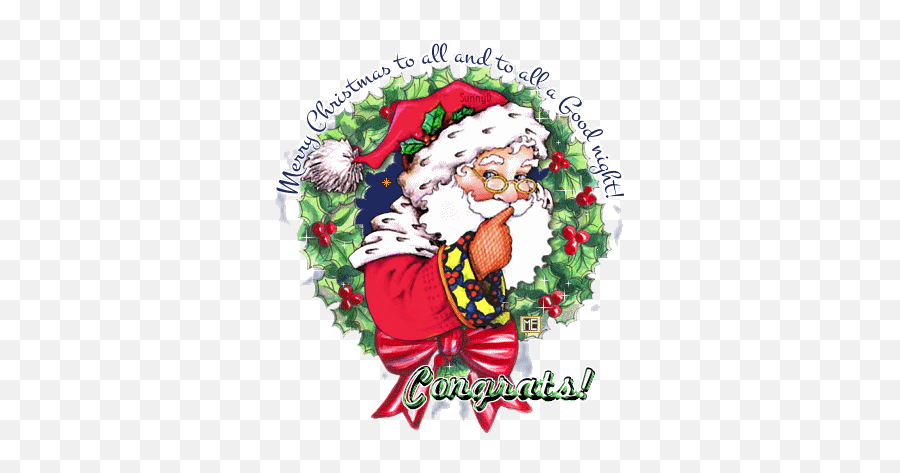Photo Congrats Christmas Santa Claus Merry To All U0026 To All Emoji,Congrats Clipart