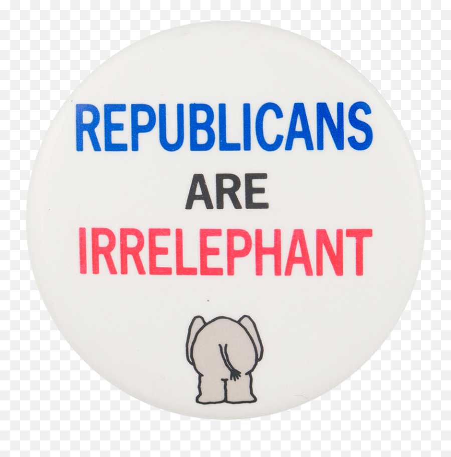 Republicans Are Irrelephant Busy Beaver Button Museum - Language Emoji,Republican Elephant Logo