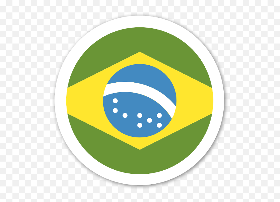 Die Cut Brazil Flag Sticker - Bandera De Brasil Sticker Emoji,Brazil Flag Png