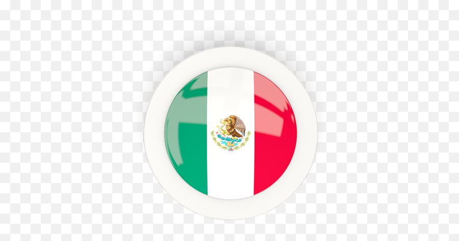 Illustration Of Flag Of Mexico - Mexico Round Flag Png Badge Emoji,Mexico Png