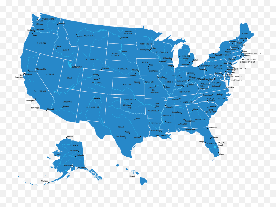 Usa Map Free Png Image - States Have You Been To Map Emoji,Usa Map Png