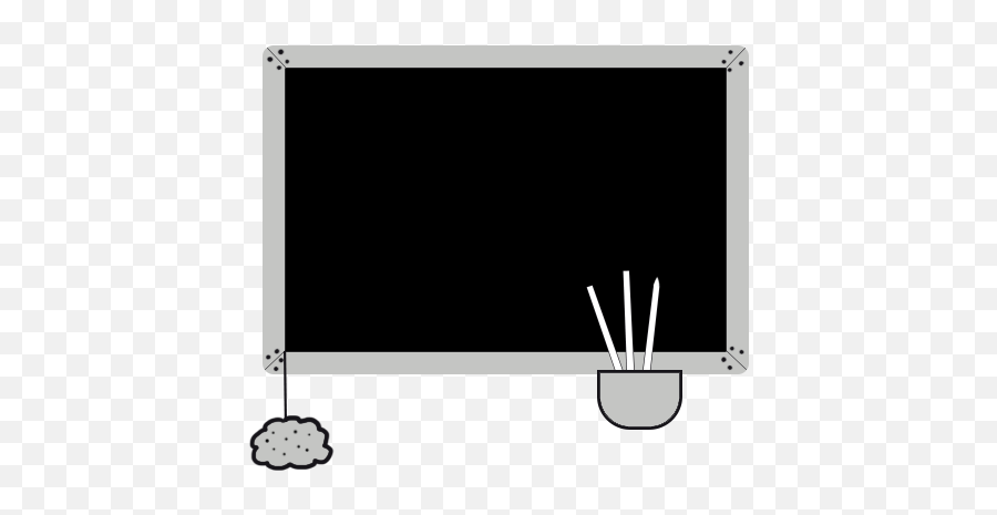 School Clipart - Black Board Black And White Clipart Emoji,Blackboard Clipart