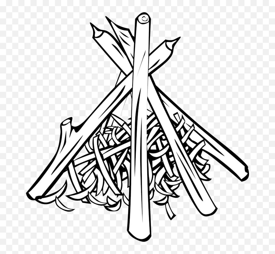 Cranes Outline Wood Cooking Pile Campfires Cranes - Teepee Fire Clipart Emoji,Teepee Png