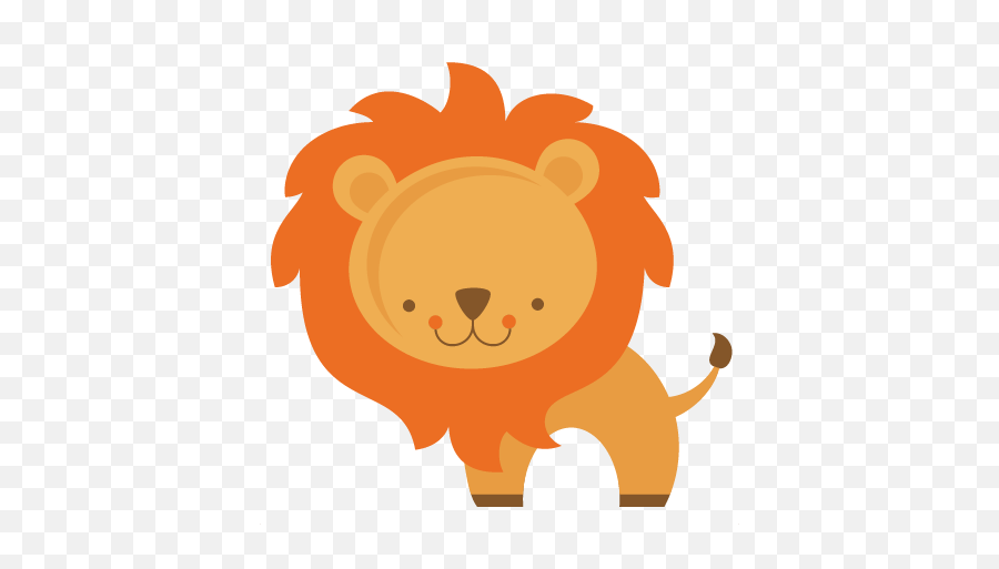 Download Hd Lion Clipart Baby Animal - Cute Wild Animal Clipart Emoji,Baby Animal Clipart