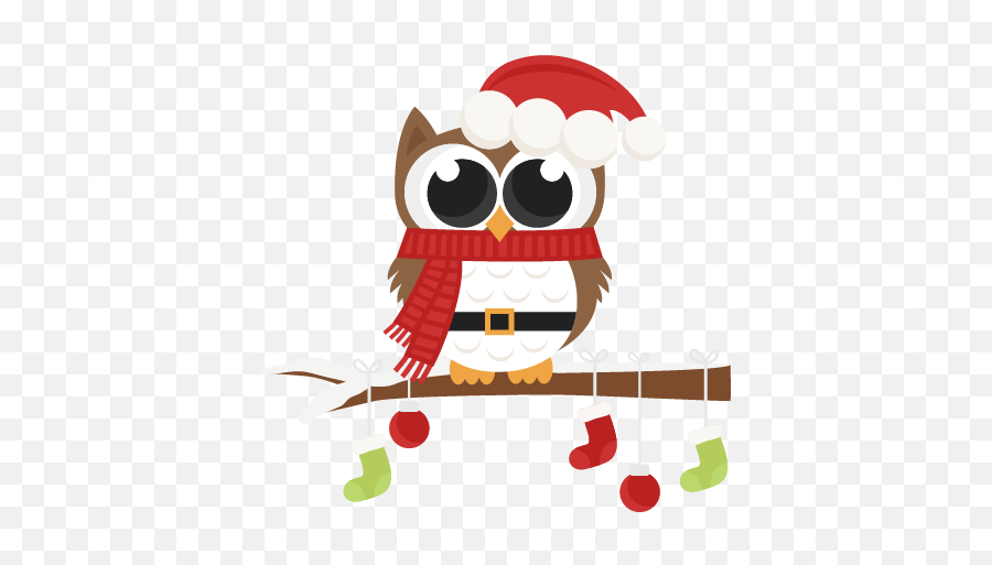 Cute Owl Christmas Clip Art Emoji,Christmas Owl Clipart