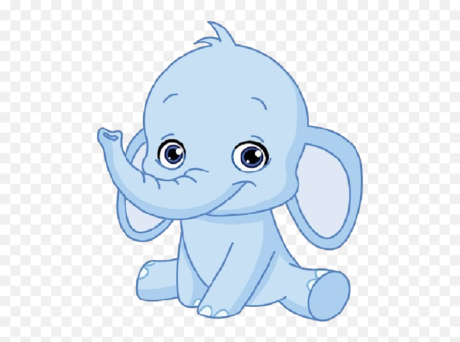 Elephant Clip Art Elephant4 Animal - Cute Blue Elephant Clipart Emoji,Elephant Clipart