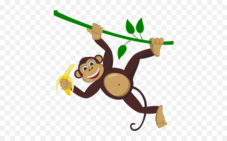 Download Png Monkey - Transparent Background Cartoon Monkey Monkey Hanging Clipart Png Emoji,Monkey Png