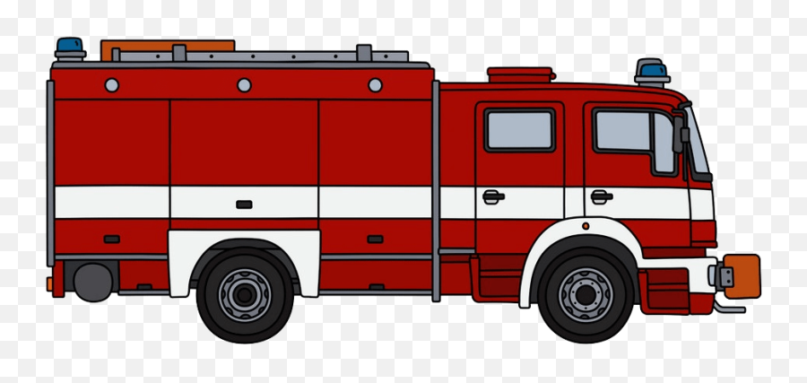 Red And White Fire Truck Png Transparent - Clipart World Red Fire Truck Drawing Emoji,Fire Truck Clipart