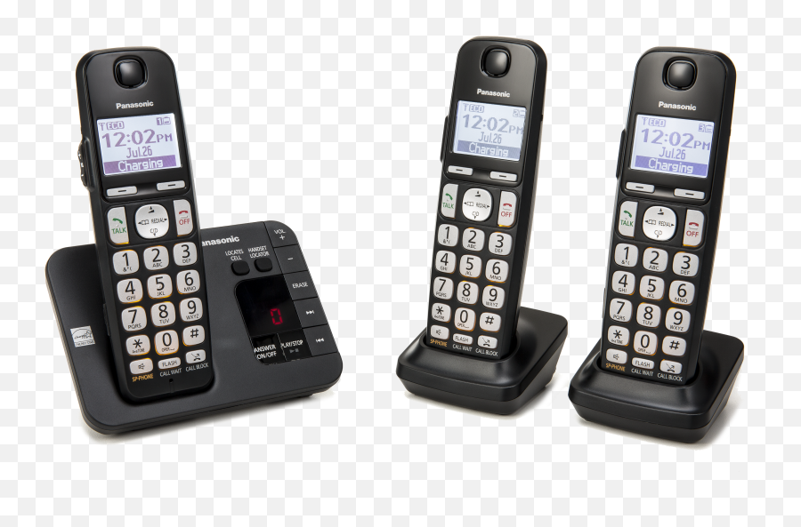 Panasonic Kx - Tge433b Cordless Phone Consumer Reports Emoji,Telephone Transparent