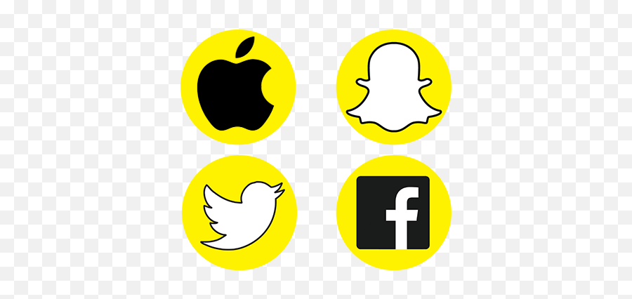 Pros And Cons How Snapchat Twitter Facebook And Apple Are - Facebook Twitter Snapchat Instagram Logos Png Emoji,Snapchat Logo Png