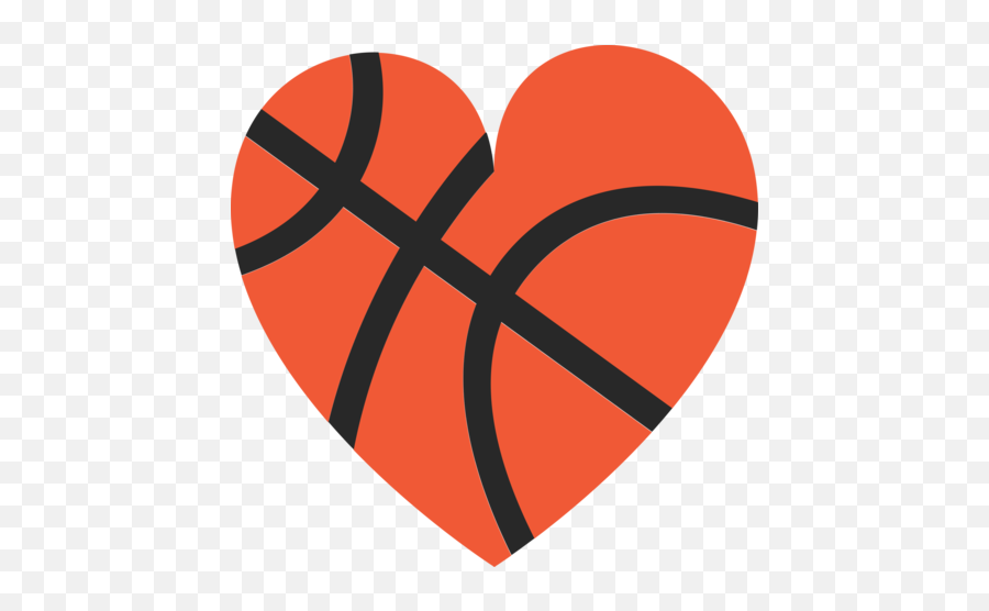 Download Heart Basketball Png - Basketball Heart Png Full Vertical Emoji,Basketball Png