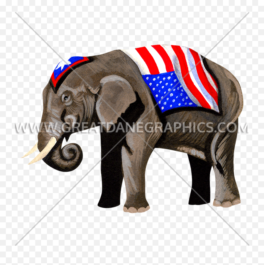 Republican Elephant Production Ready Artwork For T - Shirt Animal Figure Emoji,Republican Elephant Logo