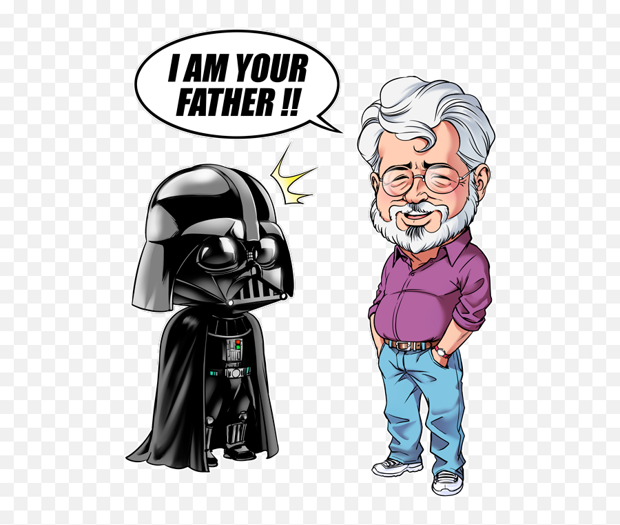 Darth Vader And George Lucas - Am Your Father Star Wars Clip Art Emoji,Darth Vader Clipart