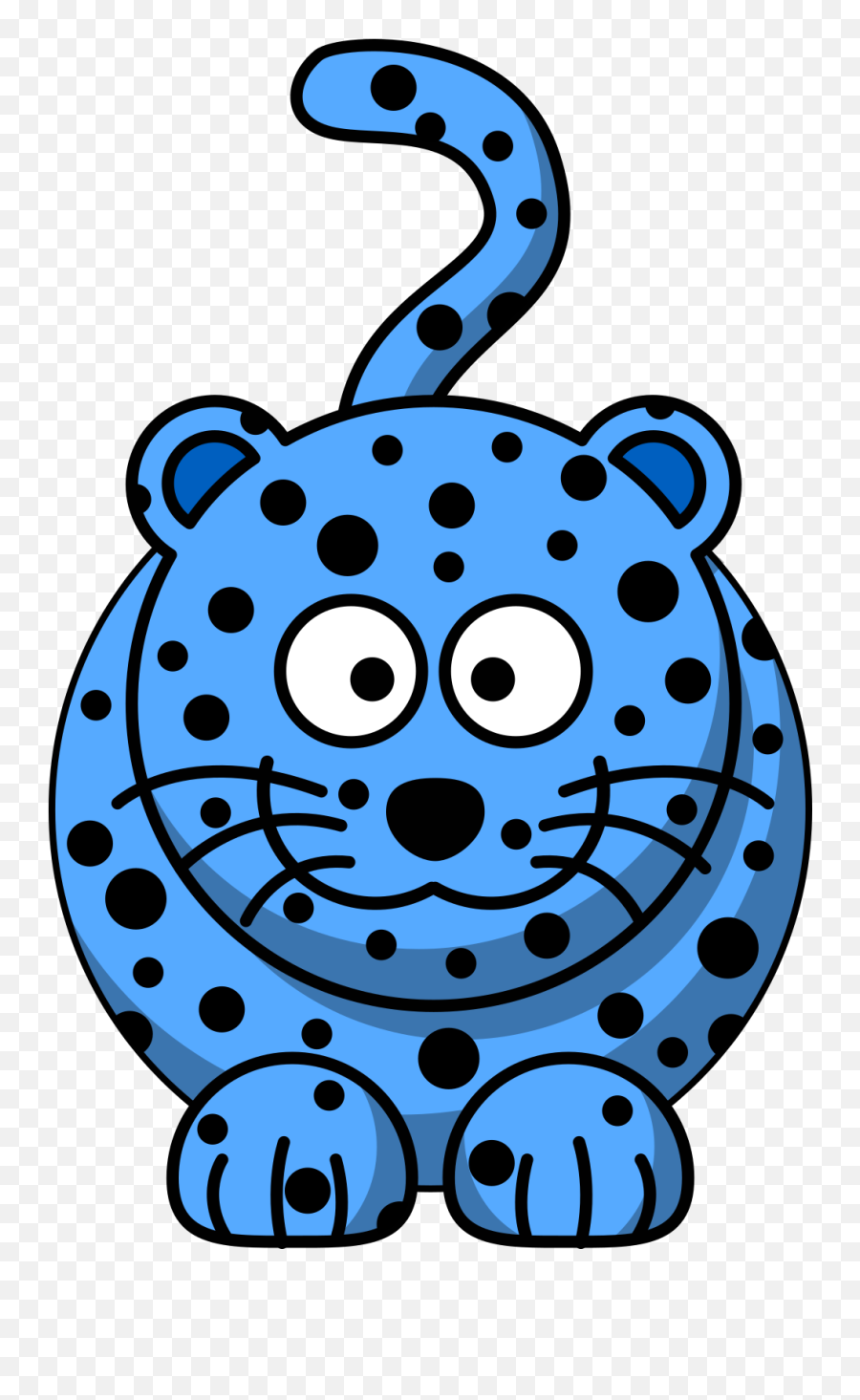Blue Leopard Clip Art - Baby Toy Animals Sounds Android Ipad Games Emoji,Leopard Clipart