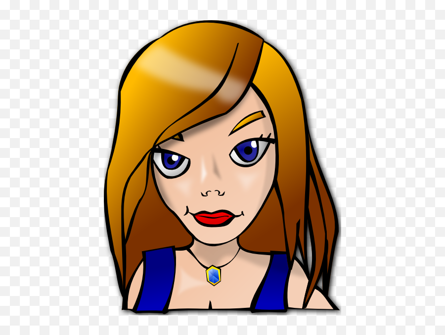 People Faces Girl Clip Art At Clker - Clipart Faces Emoji,Teenager Clipart
