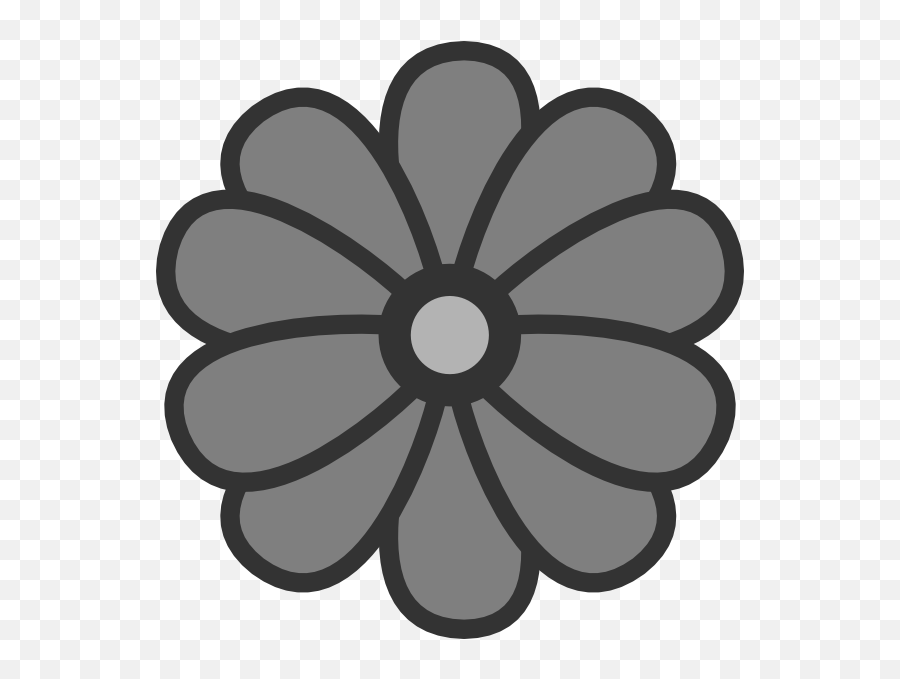 Download Gray Daisy Clipart Png For Web - Single Flower Decorative Emoji,Daisy Clipart