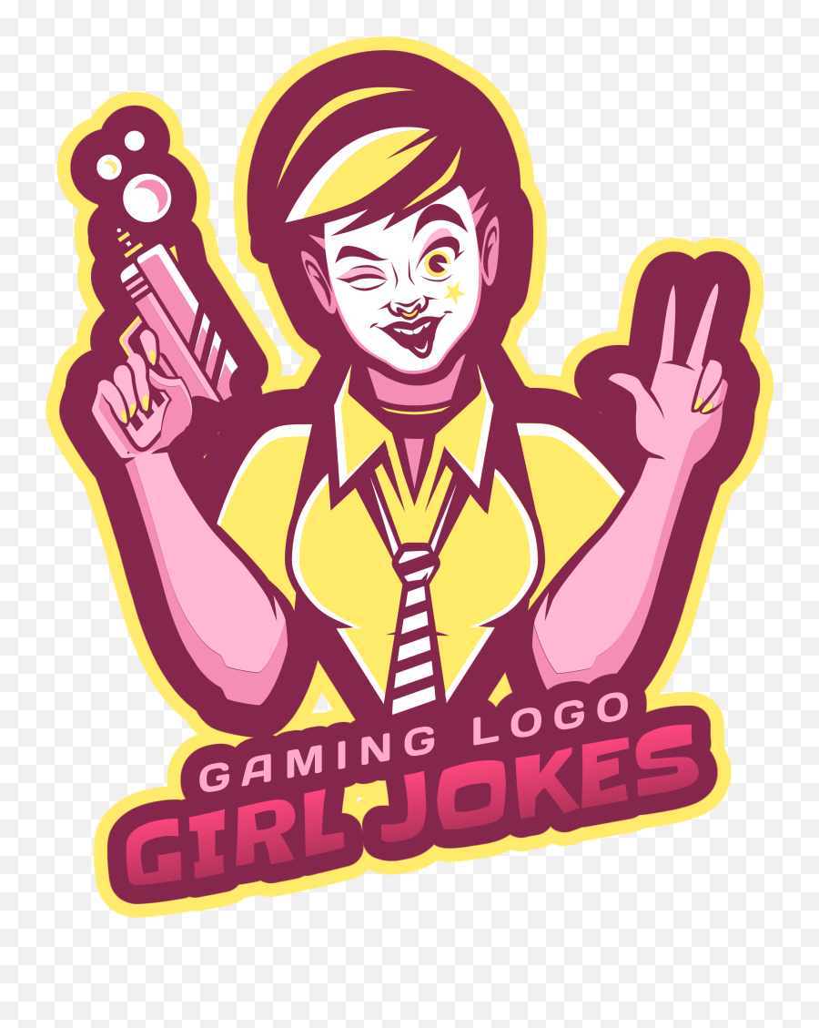 Girl Jokes - Gaming Logo Still Template Happy Emoji,The Joker Logo