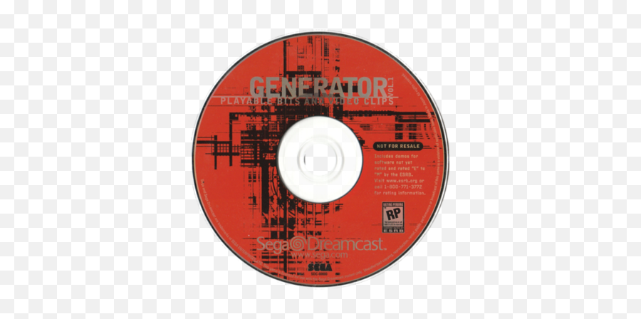 Generator Volume 1 Playable Bits And Video Clips Sega Dreamcast Game Used - Optical Disc Emoji,Sega Dreamcast Logo