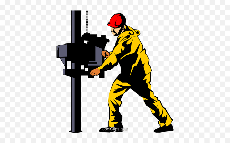Man Working On Oil Rig Royalty Free Vector Clip Art - Oil Oil And Gas Worker Png Emoji,Royalty Free Clipart