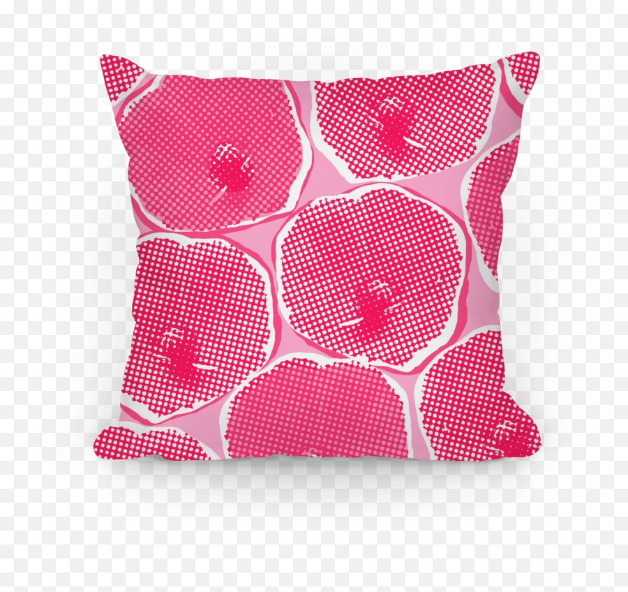 Large Pink Poppy Flower Pattern Pillows Lookhuman - Decorative Emoji,Flower Pattern Png