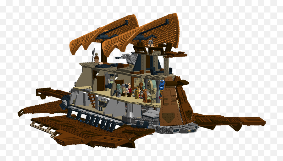 Ldd Moc The Khetanna - Jabbau0027s Sail Barge Lego Star Wars Emoji,Jabba The Hutt Png