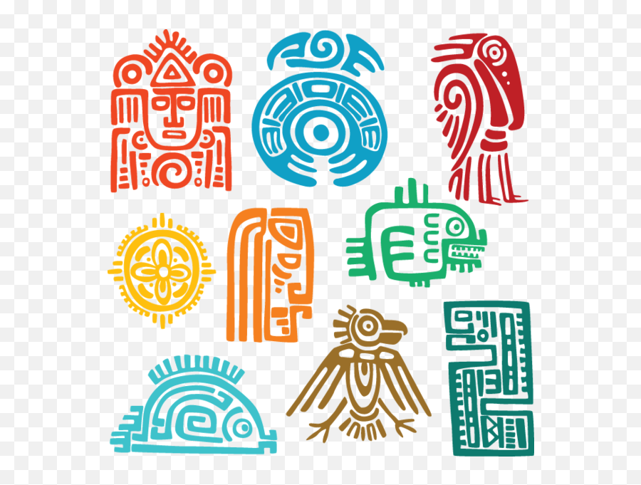 629 Mayan Symbols Icons Mayan Symbols Mayan Art Aztec Art Emoji,Aztec Clipart