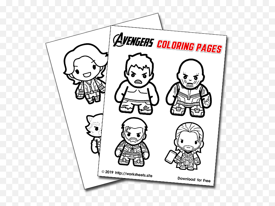Avengers Endgame Coloring Pages - Avengers Transparent Avengers Para Colorear Niños Emoji,Avengers Endgame Logo