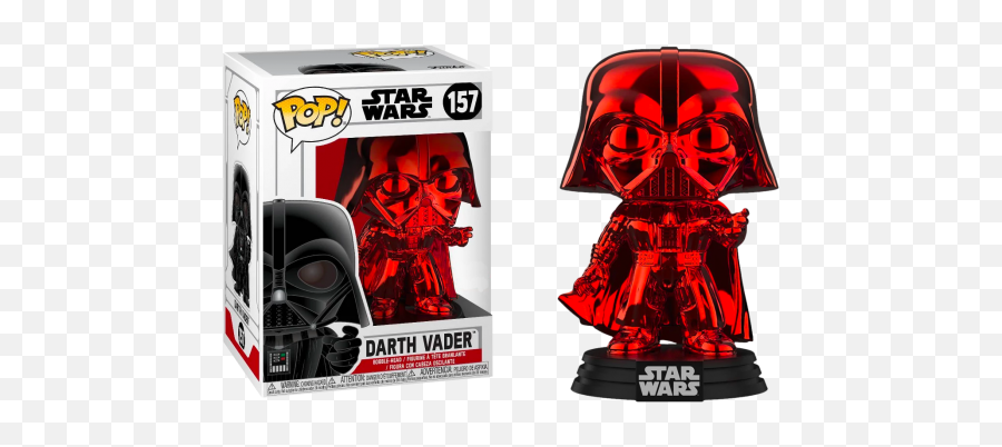 Star Wars - Darth Vader Red Chrome Pop Vinyl Figure Emoji,Star Wars Red Logo