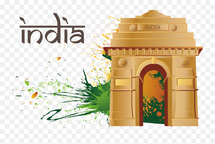 My New India - India Gate Vector Png Clipart Full Size India Gate Vector Png Emoji,Gate Clipart