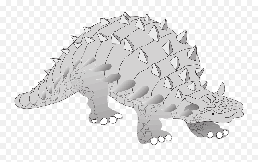 About Dinosaurs - Black And White Dinosaur Spike Clipart Emoji,Dinosaur Clipart Black And White
