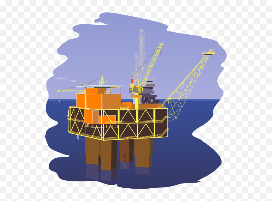 Oil Rig Cartoon Design - Rig Clipart Emoji,Oil Clipart