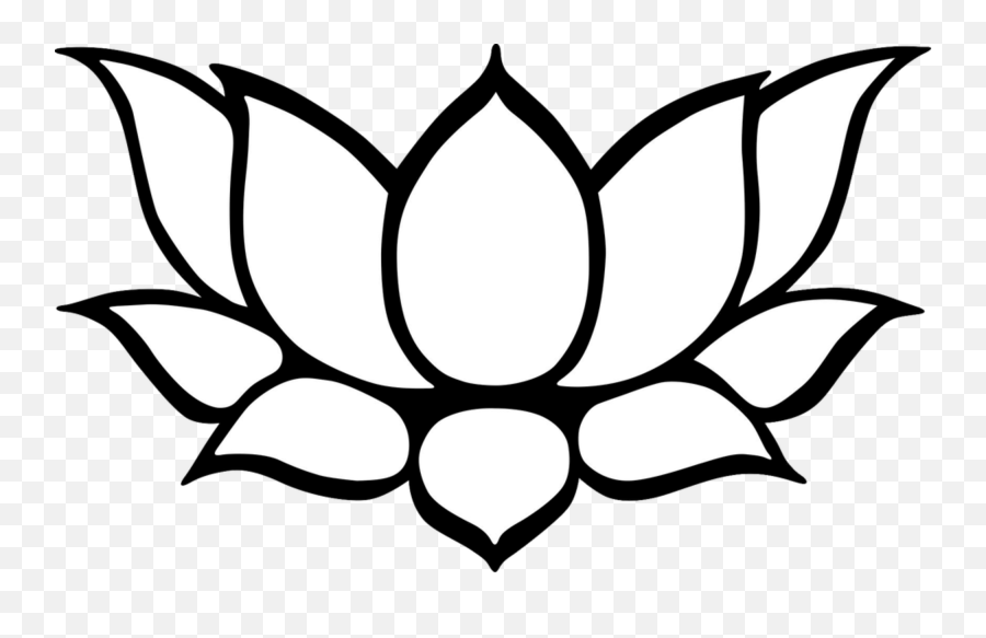 Library Of Lotus Flower Black And White Banner Black And - Drawing India National Flower Emoji,Lotus Flower Png