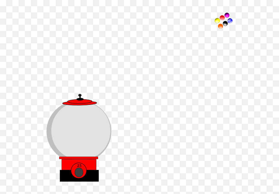 Empty Gumball Machine Clip Art At Clker - Transparent Png Empty Gumball Machine Emoji,Gumball Machine Clipart