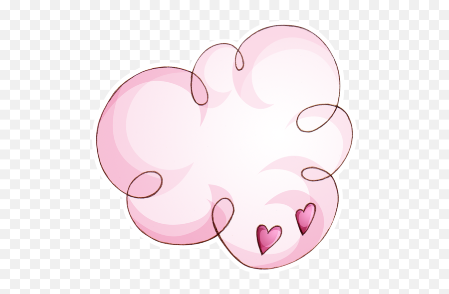Clouds And Hearts - Heart Clipart Full Size Clipart Cloud Love Heart Cartoon Png Emoji,Hearts Clipart