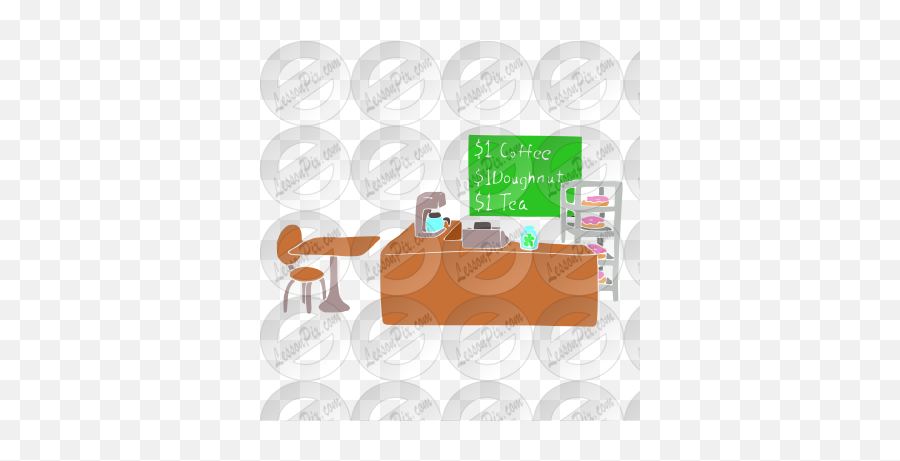 Coffee Shop Stencil For Classroom Therapy Use - Great Package Delivery Emoji,Shop Clipart