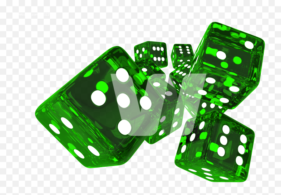 Lucky Green Glassy Casino Dices - Png Graphic Welcomia Solid Emoji,Dice Transparent Background