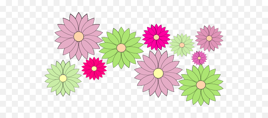 Daisy Chain Yellow Center Clip Art At Clkercom - Vector Flower Chain Clipart Emoji,Daisy Clipart