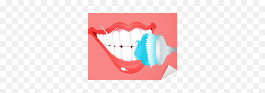 Brushing Teeth Clipart Sticker Pixers - Canine Tooth Emoji,Teeth Clipart