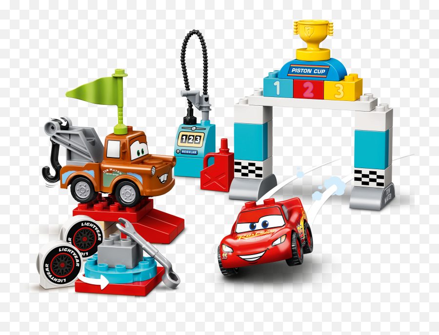 10924 Lego Duplo Disney Lightning Mcqueenu0027s Race Day Car Set - Duplo Lego 10924 Emoji,Piston Clipart