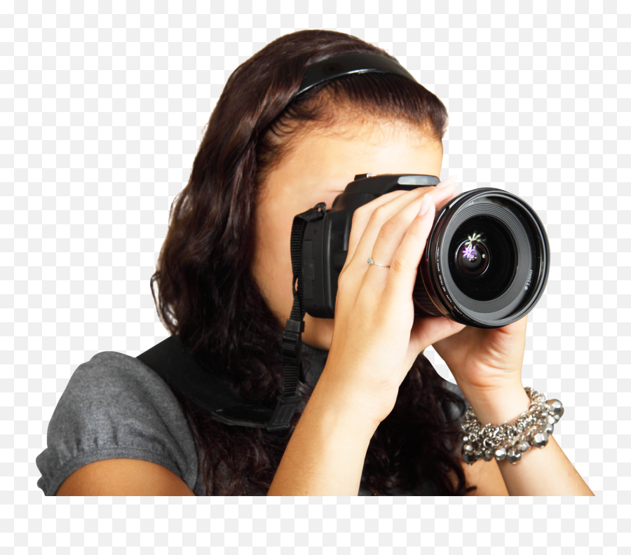 Young Female Photographer Taking Photos - Taking A Photograph Png Emoji,Photography Png