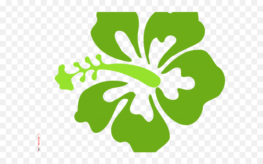 Hibiscus Clipart Green - Hawaiian Hibiscus Clip Art Emoji,Moana Clipart