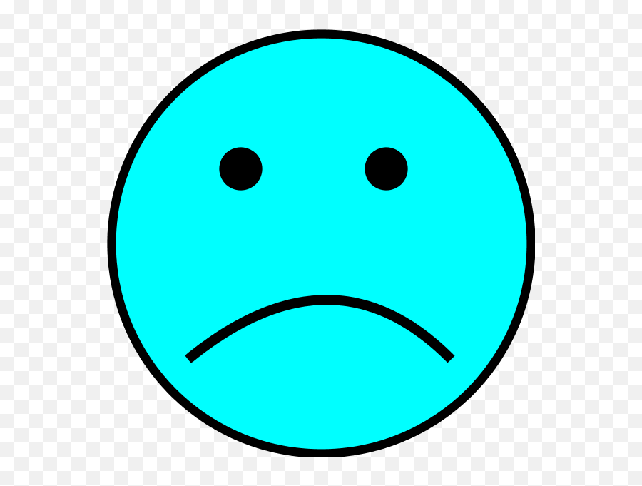 Sad Face Blue Clipart - Cliparts And Others Art Inspiration Blue Sad Face Clip Arts Emoji,Sad Face Clipart