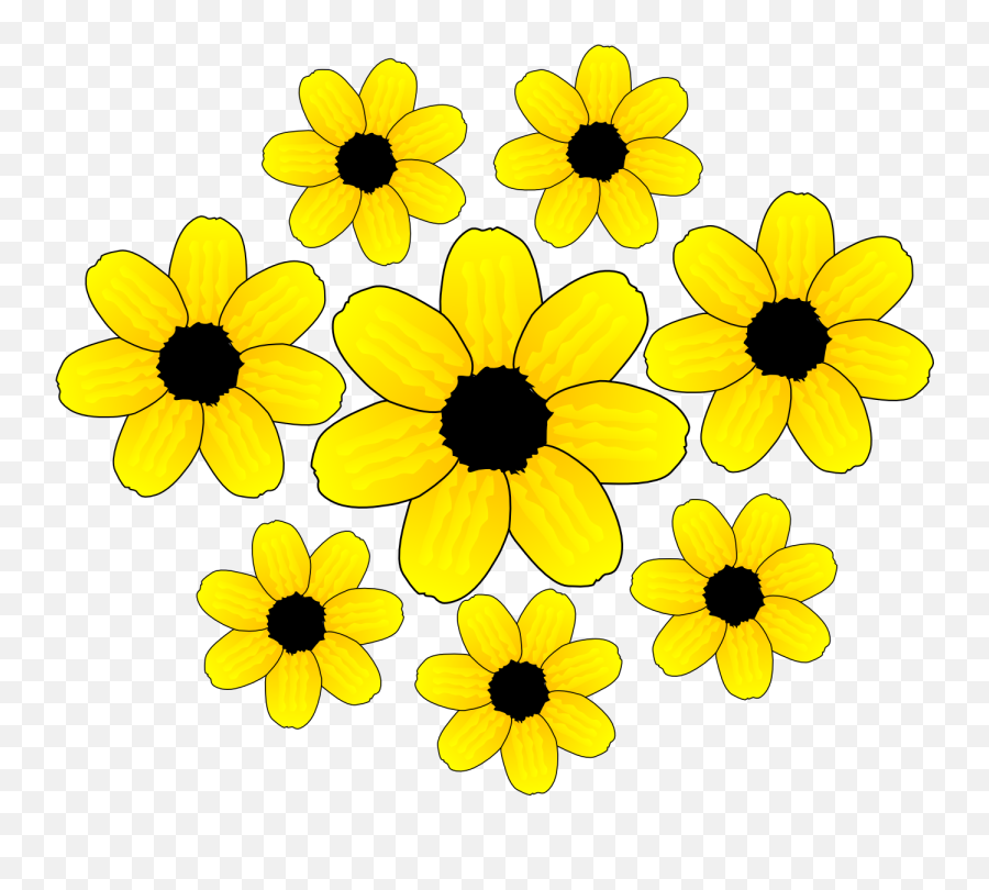 Transparent Flower Png Files - Yellow Flowers Clipart Emoji,Flower Clipart