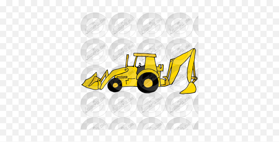 Backhoe Picture For Classroom Therapy Use - Great Backhoe Bulldozer Emoji,Bulldozer Clipart