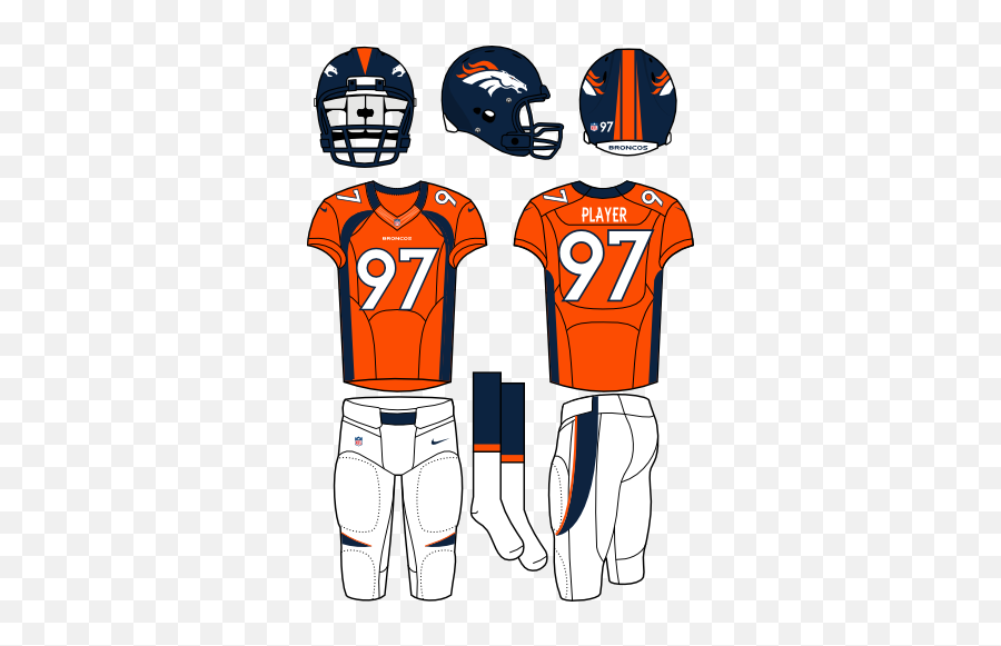 Denver Broncos Home Uniform - Coloring Pages Of Football Players Broncos Emoji,Denver Broncos Logo