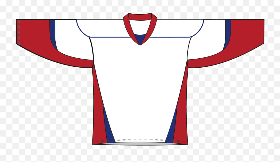 Blue Hockey Jersey Transparent Png - Hockey Jersey White Red Emoji,Jersey Clipart